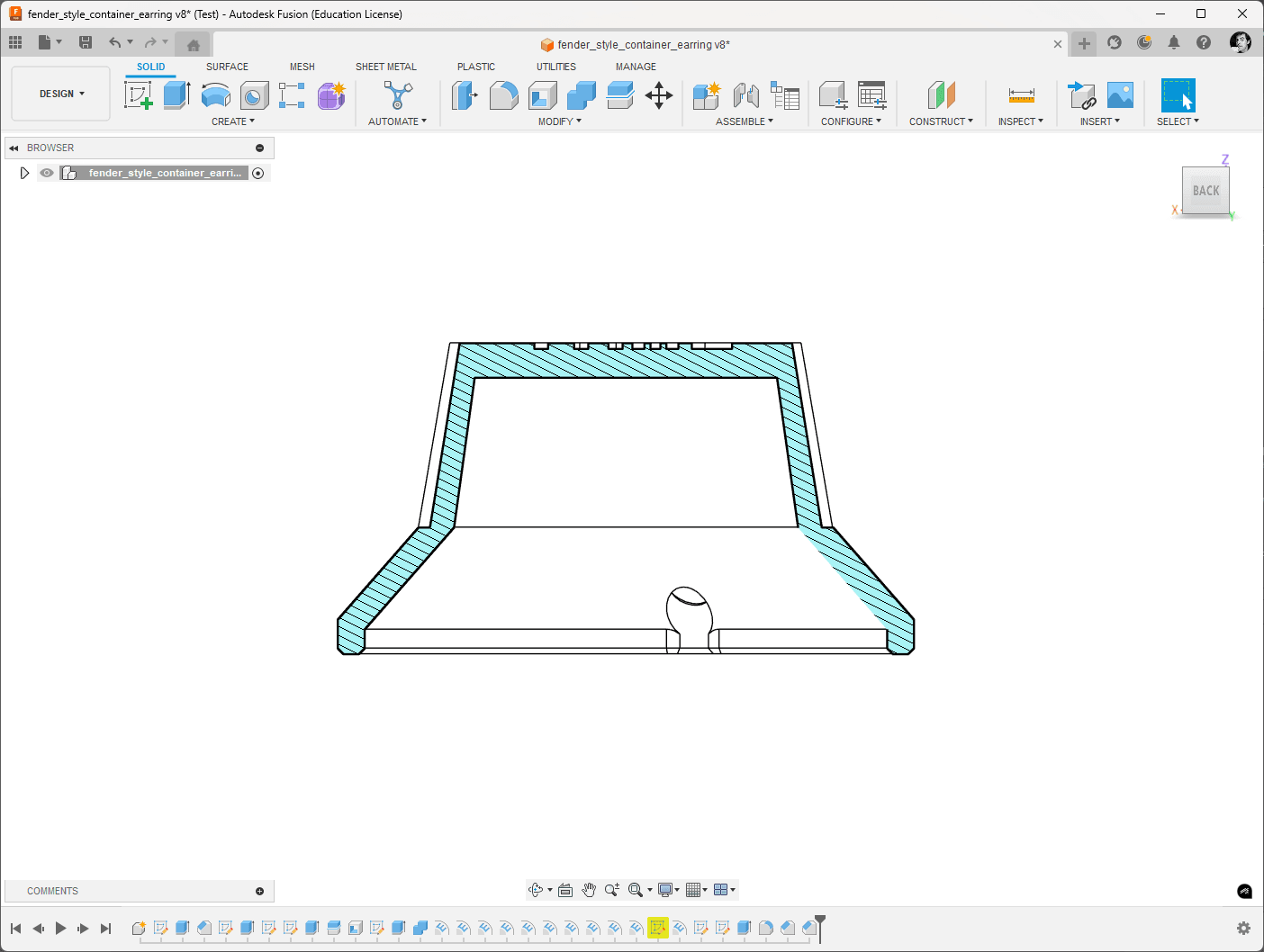 Fender-knob-style earring 3d model