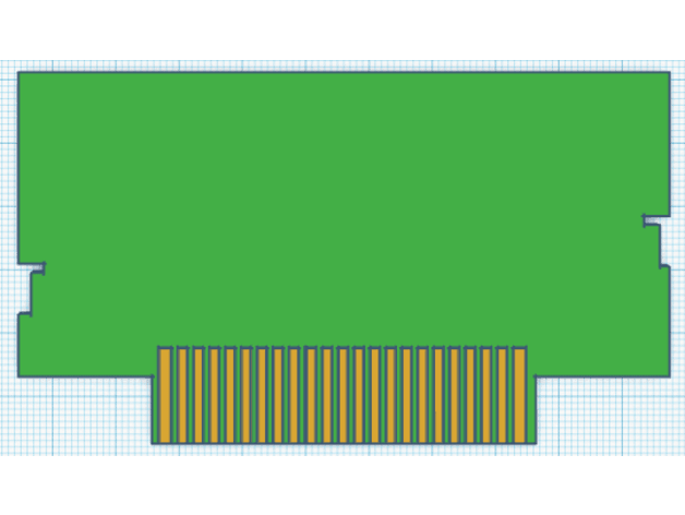 SNES Board and Pins 3d model