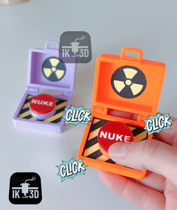 Nuke Briefcase Clicker Toy / Easy to Print / 3MF Included 3d model
