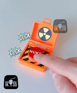 Nuke Briefcase Clicker Toy / Easy to Print / 3MF Included 3d model