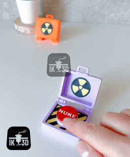 Nuke Briefcase Clicker Toy / Easy to Print / 3MF Included 3d model