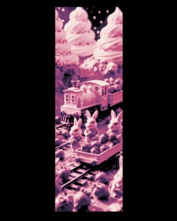 The bunnies are hard at work during the Strawberry Harvest - Set of bookmarks 3d model