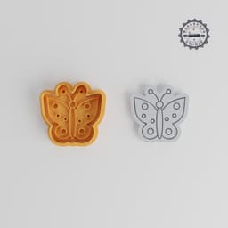 Butterfly Shape Cutter & Stamp Set, Perfect for Cookies & Fondant, Includes 3 Sizes, Nature & Spring Theme PRODUCT_479 3d model