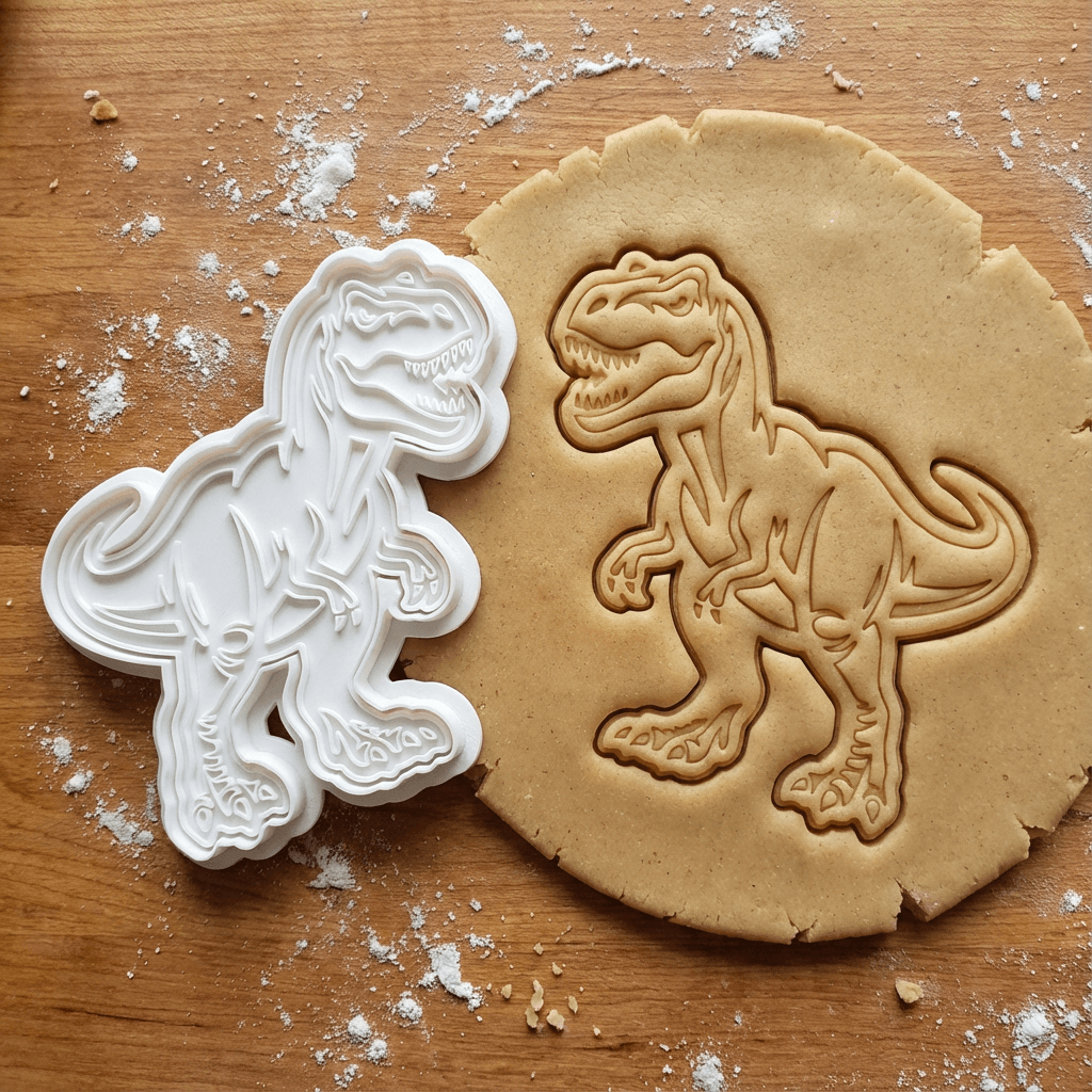 Dinosaur Rex Cookie Cutter And Stamp 3d model