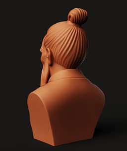 Wise Beard Sage Bust STL | Realistic Statue 3D Print | Zen Decor 3d model