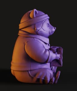 Grumpy Raccoon STL | Funny Decor 3D Print | Desk Organizer 3d model