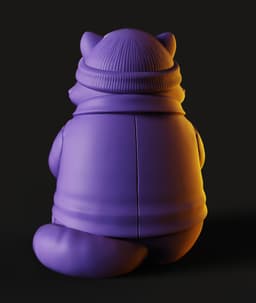 Grumpy Raccoon STL | Funny Decor 3D Print | Desk Organizer 3d model