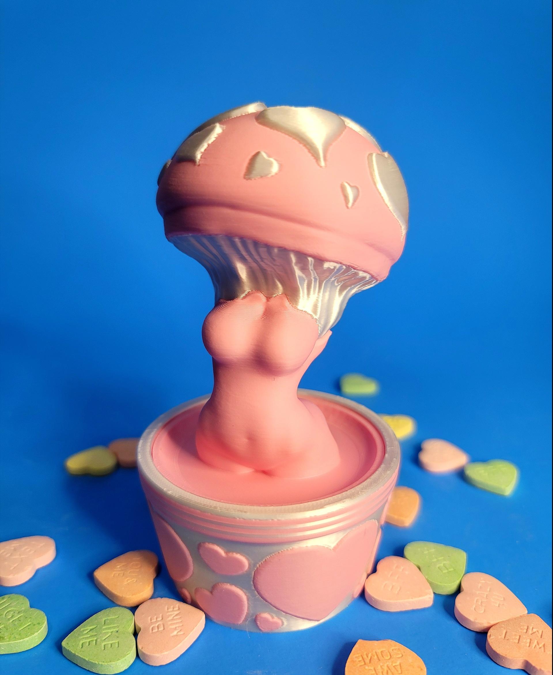 Heart Topped Mushroom Goddess Storage 3d model