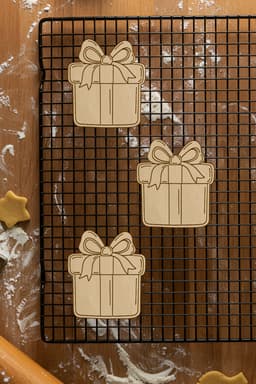 Gift Box Cookie Cutter, Biscuit Cutter 3d model