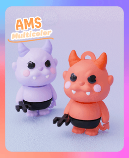 Flexi Little Devil Keychain (Multicolor) 3d model