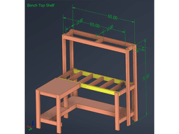 2x4 L Shaped Work Bench Cut List / 3D Printed Accessories 3d model