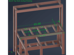 2x4 L Shaped Work Bench Cut List / 3D Printed Accessories 3d model