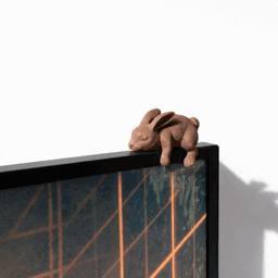 MONITOR BUNNY / CUTE EASTER OFFICE DECOR / RABBIT EASTER OFFICE DECOR / MONITOR BUDDY 3d model