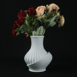 The Chloe Vase STL 3D Print File, Marble Home Decor Vase for Plants and Flowers, Digital Download 3d model