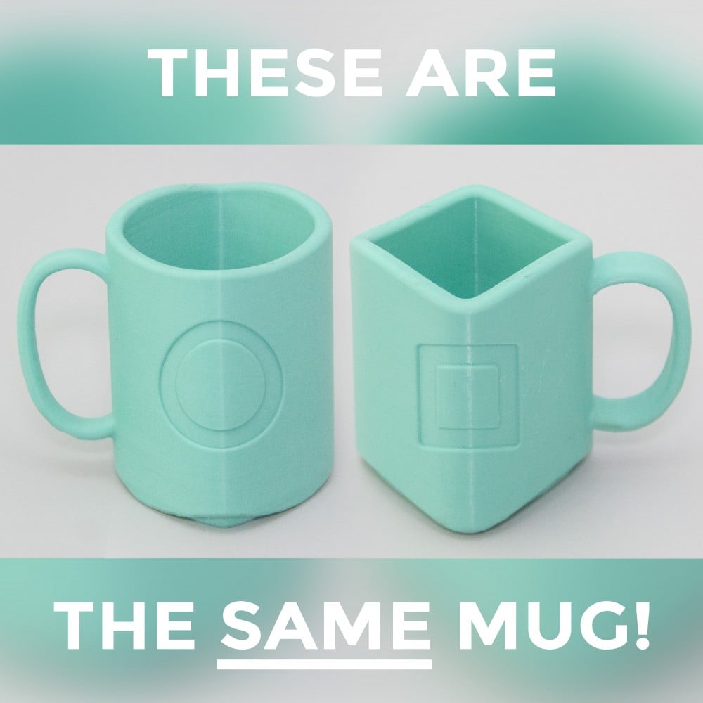 Squircle Mug // Ambiguous Cylinder Illusion 3d model