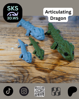 Articulating Long body Dragon Free model 3d model