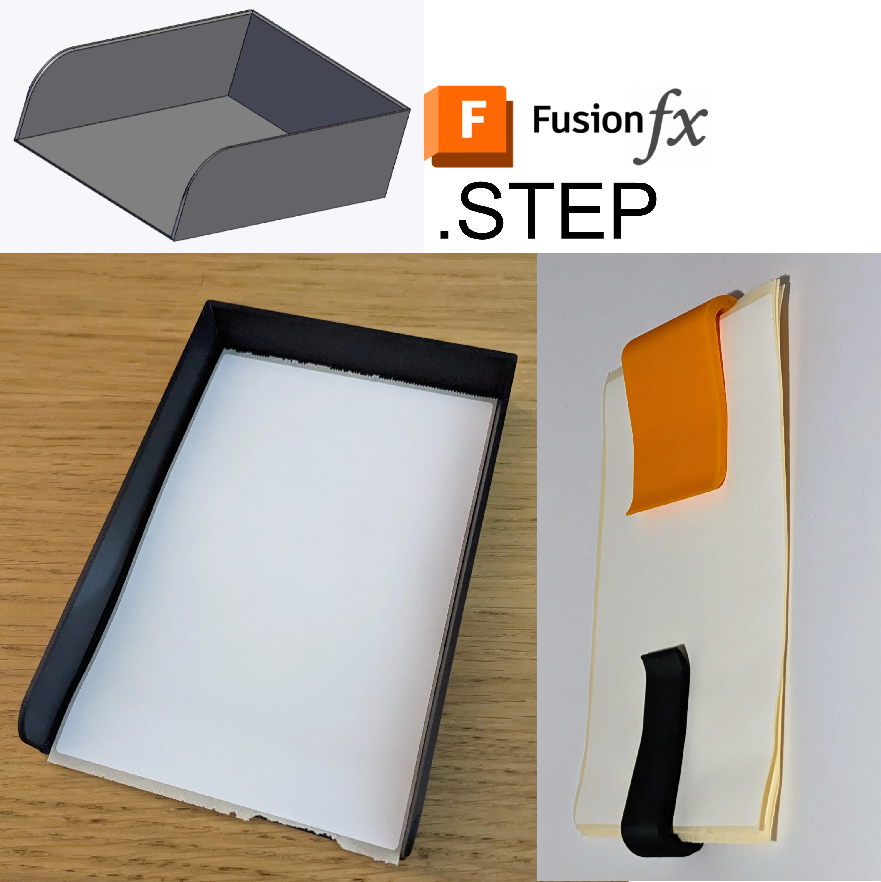 4x6 Postage Thermal Label Tray, Box & Clips 3d model