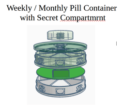 Stacking Pill Container - Weekly - Monthly 3d model