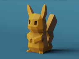 Low-Poly Pikachu - Remastered 3d model