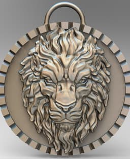 Lion's Head Pendant 3d model