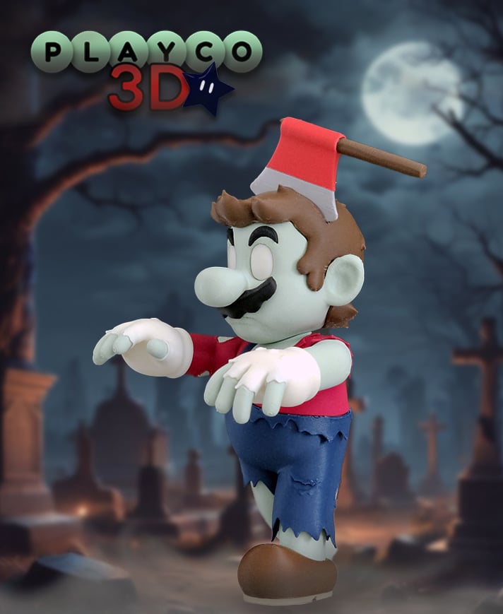 Zombie Mario 3d model