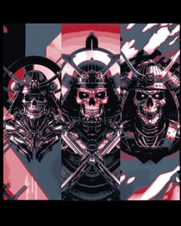 Dead Warriors Symbols - Set of 3 Bookmarks 3d model