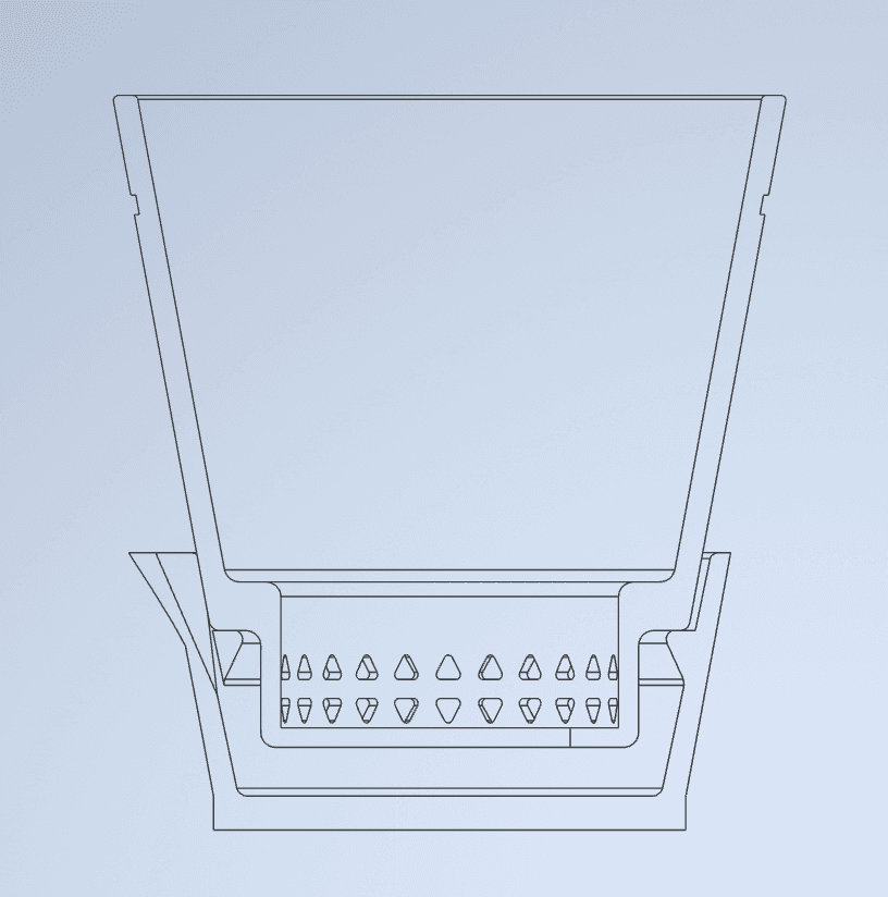 Self-Watering Potv1 - Here's a cross section of it assembled! - 3d model