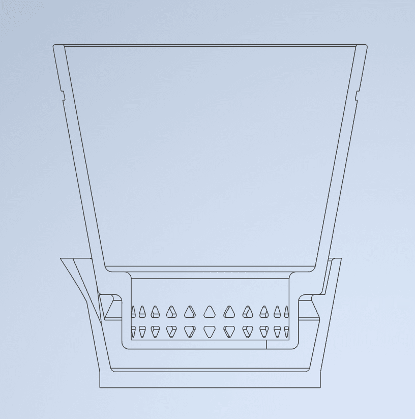 Self-Watering Potv1 - Here's a cross section of it assembled! - 3d model