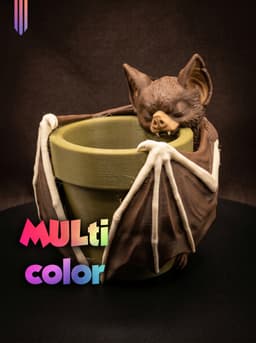 Bat Planter Pot 3MF | Gothic Decor Multi-Color | Functional 3d model