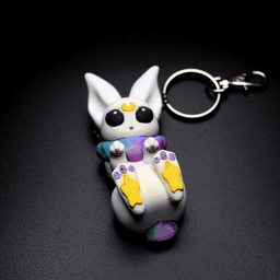 Cotton Candy Daydream the Articulated Cosmic Bunny Fidget Toy 3d model