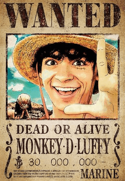 Monkey D Luffy (One Piece) Wanted Poster - Hueforge Print 3d model