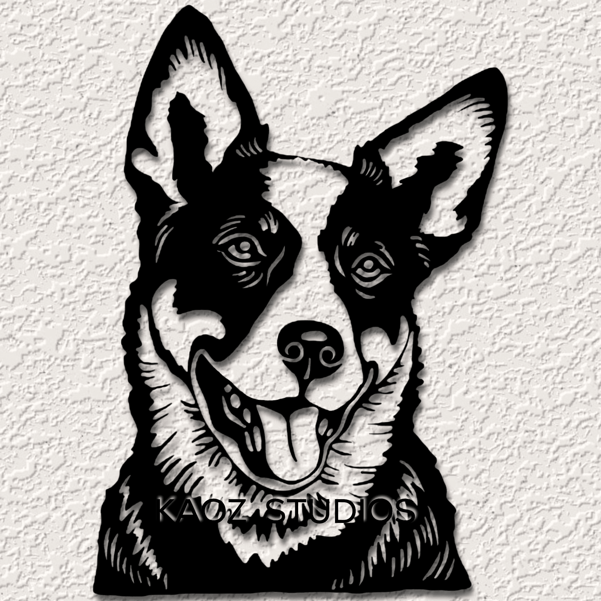 Blue Heeler wall art Heeler Dog wall decor cattle dog breed decoration 3d model