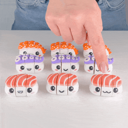 Cute Flexi Sushi Nigiri Salmon, Fun Keychain Toy, Sushi Collection 3d model