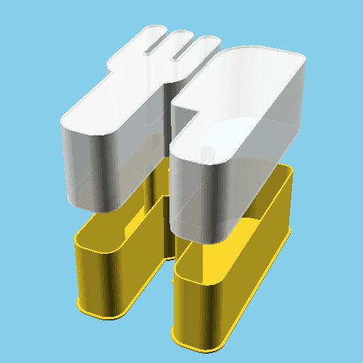 Knife and Fork, nestable box (v1) 3d model