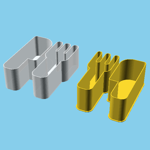 Knife and Fork, nestable box (v1) 3d model