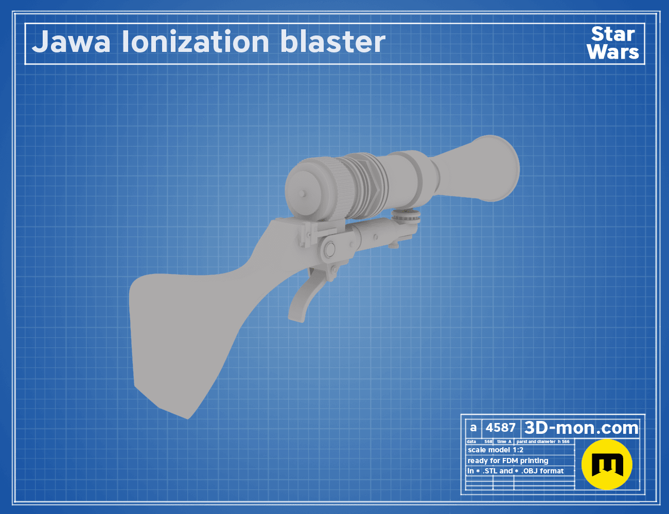 Jawa Ionization blaster 3d model