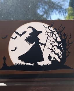 Witches in the Moon light 3d model
