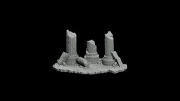 Arena Pillar Encounter Set STL - Printable D&D Tabletop Terrain 3d model