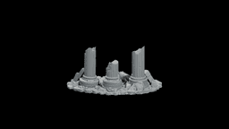 Arena Pillar Encounter Set STL - Printable D&D Tabletop Terrain 3d model