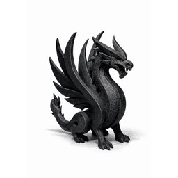 ABSTRACT DRAGON SCULPTURE / GOTHIC DECOR / SHELF SCULPTURE DECOR / MODERN DRAGON SCULPTURE 3d model