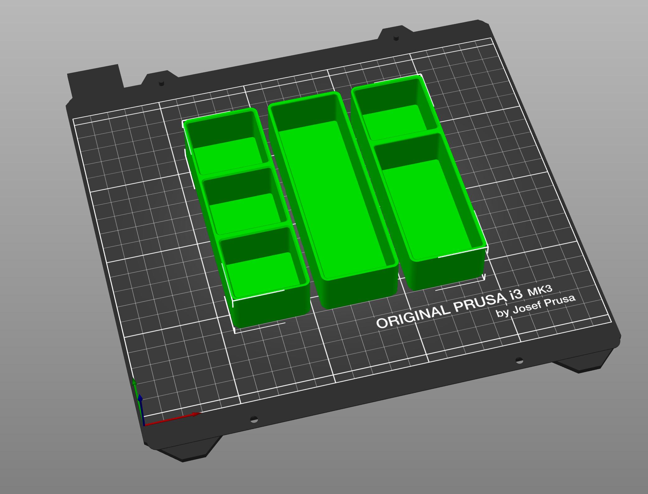 Gridfinity Modified 1x3x30 3d model