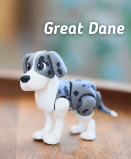 Great Dane - Articualted Fidget Dog 3d model