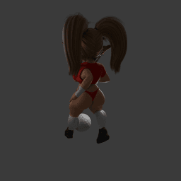 Goblin Woman Playing Soccer 3d model