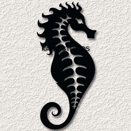 seahorse wall art ocean wall decor beach decoration coral reef 3d model