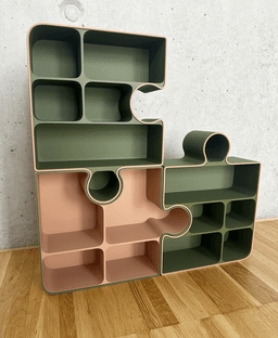 Puzzle Trinket shelf - Collect all your favorite trinkets :) Have fun printing :) One color or two color just as you want! STL is separated so you can assign colors :) - 3d model