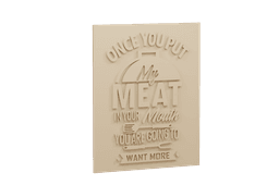 Meat in Mouth Kitchen Plaque 3d model