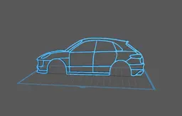Porsche - Macan Wall Art 3d model