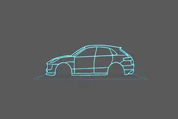 Porsche - Macan Wall Art 3d model