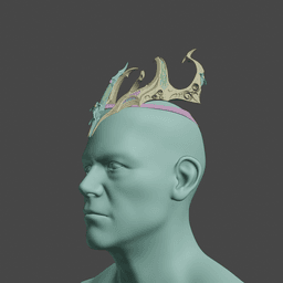 Fantasy Crown of Krasus from Baldurs Gate 3 3d model