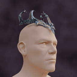 Fantasy Crown of Krasus from Baldurs Gate 3 3d model